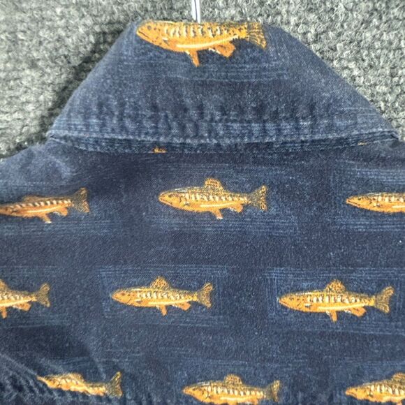 WOOLRICH EST 1830 The Original Outdoor Clothing Company Fish Button-Down Shirt L - Picture 9 of 16